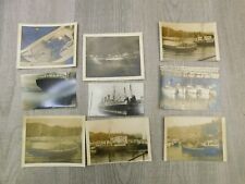 Lot of 9 Antique Photos Canada Steam Ship Fishing Boats Passenger Photographs picture