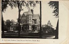 DeKalb Illinois Jacob Haish Residence Antique Photo Postcard c1900 picture