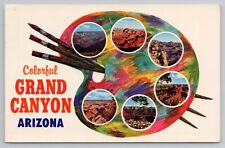 Vintage Postcard Colorful Grand Canyon Arizona Postmarked 1971 Art Painting picture