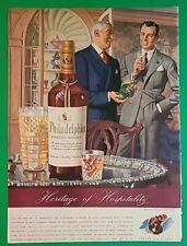 1943 Philadelphia Blended Whisky Magazine Vtg Print Ad Heritage of Hospitality picture
