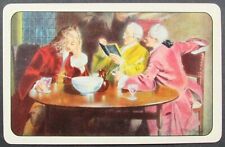 Men at Table Vintage Single Swap Playing Card Blank Back picture
