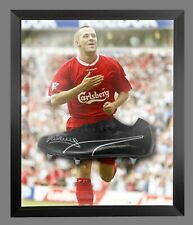 Michael Owen Liverpool Fc Signed Black Football Boot In An Acrylic Dome Frame :A picture