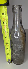 Vintage Wagner Bros. Tiffin, Ohio Blue/Green Glass Embossed 7 1/2oz Bottle picture