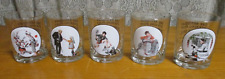 The Saturday Evening Post Glassware Set Norman Rockwell - Lot of 5 Glasses picture