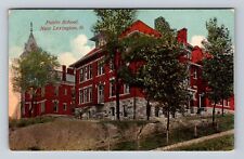 New Lexington OH- Ohio, Public School, Antique, Vintage c1913 Souvenir Postcard picture