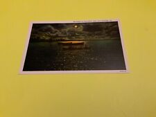 Titusville, Pa. ~ Moonlight on Canadohta Lake - Unposted Vintage Postcard picture