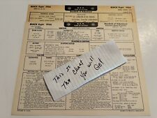 AEA Tune-Up Chart System 1956 Buick Eight Cylinder Super & Century & Roadmaster picture