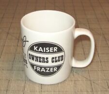 Vintage KAISER FRAZER OWNERS CLUB White COFFEE MUG - Allstate - Darrin - Willys picture