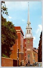 Old North Church Salem Street Boston Massachusetts Historic Chapel VTG Postcard picture
