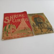 Vintage 1937 1931 Shrine Circus Souvenir Program Lot picture