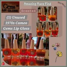 (5) Rare 1970s CAMEO Gems Scented Lip Gloss Unused FULL HTF~Scents Still Present picture