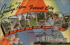 Greetings from Forrest City Arkansas large letter multiview ~ postcard  sku523 picture