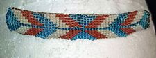 Fabulous Native American Navajo Hand Beaded Leather Clip Barrette Traditional  picture