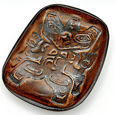 VTG Tribal Haida Bear Clay Dish Tray Handmade Ruth Meechan BC 6