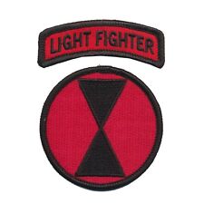 7th Infantry Division Dress patch with Lightfighter Tab - US Ranger-Sniper-EIB  picture