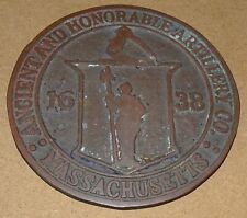 Circa 1930s Metal Plaque ANCIENT AND HONORABLE ARTILLERY CO. MASSACHUSETTS picture