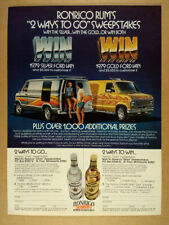 1979 Ronrico Rum Ford Custom Van Sweepstakes vintage print Ad picture