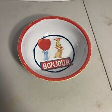 Zak Designs Disney Ratatouille Remy Emile Rats Cheese Bonjour 6” Melamine Bowl picture