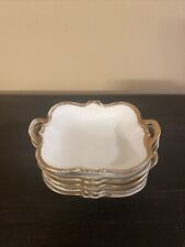 Set of 5 Hand Painted Nippon Double Handle Gold Trimmed Dishes 5” x 4” picture