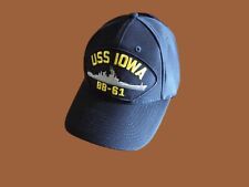 USS IOWA BB-61 U.S NAVY SHIP HAT U.S MILITARY OFFICIAL BALL CAP U.S.A MADE picture