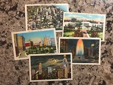 5 Vintage Detroit MI Color Postcards - Linen  picture