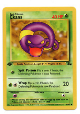 1st Edition Ekans Pokemon Card 46/62 Non Holo Fossil Set - EXC / Near Mint picture