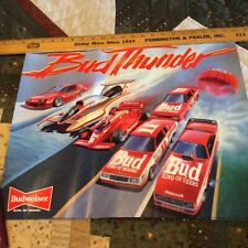 1986 Bud Thunder Poster,unused stored condition picture