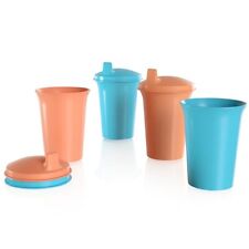 Tupperware kids bell tumblers Set of 4 Sippy Cups with seals The originals picture