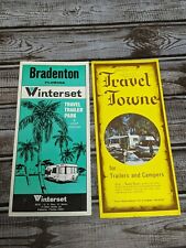 2 Vintage Florida Campground Flyer Lot Bradenton Clearwater Camping  picture