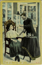 1910 Ive A Feeling For You Doctor Couple Germany No 17  Antique Vintage Postcard picture