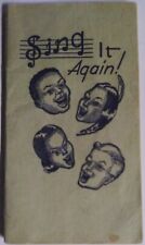 Vintage 1940s Methodist Church Pocket Hymnal Sing It Again picture