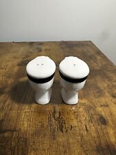 Vintage 1995 Toilet Shaped Novelty Ceramic Salt and Pepper Shakers MATSCOT picture