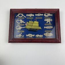 Nautical Sailor Rope Knots Ship Framed Mini Shadow Box See Notes picture
