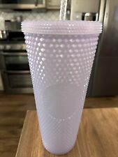 Starbucks Icy White Lilac Venti Studded Tumbler 24oz NEW picture