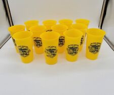 Rare 12pc Steet MAchine Nationals Drag Race Yellow Cup 1981 Car Craft Magazine  picture