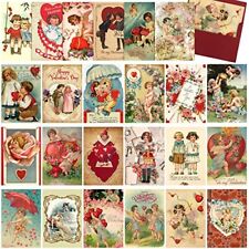 24 Pcs Vintage Valentine's Cards Valentine's Day Cards with Envelopes Retro  picture