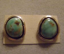 Wigwam Traders Dry Creek Turquoise Silver Post Earrings: #K1156 picture