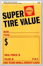 1969 Shell Gas Station Sticker Label Super Tire Value picture
