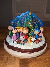 VTG Danbury Mint Peanuts Christmas Carolers Figurine Candle Holder Charlie Brown picture