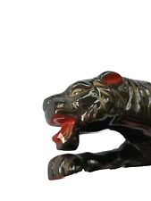 MCM Red Clay Bottom Black Glazed Panther Planter Big picture
