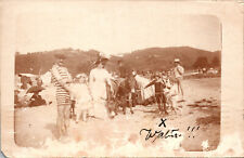 1900s Beach Swimming Outfits Donkey German Vtg RPPC Postcard picture