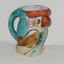 Pitcher Creamer Parrot Tiny Japan Red Green Brown White picture