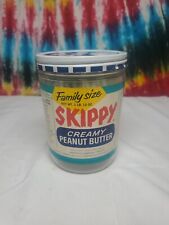 Vintage  Skippy Creamy Style Peanut Butter Glass Jar 28 Oz Empty Nice Label picture