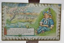 Vintage Unused Postcard -Little Boy Blue Nursery Rhyme Embossed picture