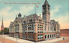 Post Office and Custom House-Omaha, Nebraska NE-antique postcard picture