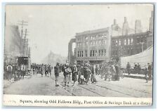 c1910 Square Odd Fellows Building Post Office Bank Boston Massachusetts Postcard picture