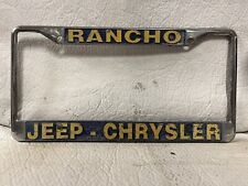 Vintage Ranch Jeep Chrysler License Plate Frame picture