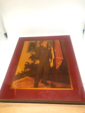 Vintage General Omar Bradley Photograph Thermo Plaque 12