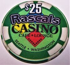 Rascals Casino Washington 25 Dollar Gaming Chip as pictured picture