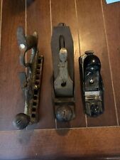 Vintage Lot Of 3 Stanley Wood Planes, No 49, No 4, Small black plane picture